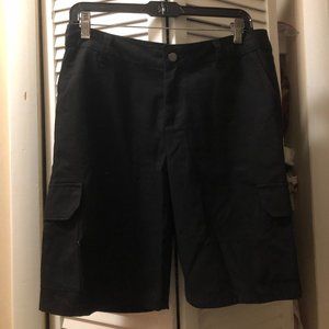 Time And Tru Womens Cargo Work Short 6 Black New with Tags Mid Rise Relaxed